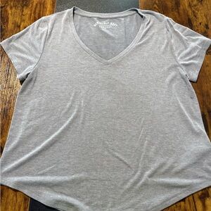 Aeropostale Heather Gray V-Neck Tee